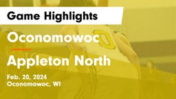 Oconomowoc  vs Appleton North  Game Highlights - Feb. 20, 2024