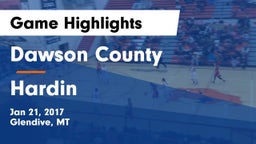 Dawson County  vs Hardin Game Highlights - Jan 21, 2017