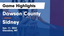 Dawson County  vs Sidney  Game Highlights - Jan. 11, 2024