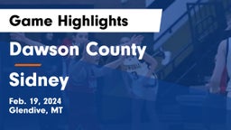 Dawson County  vs Sidney  Game Highlights - Feb. 19, 2024