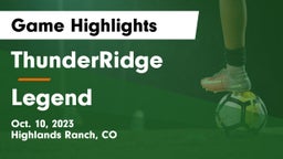 ThunderRidge  vs Legend  Game Highlights - Oct. 10, 2023