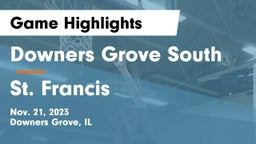 Downers Grove South  vs St. Francis  Game Highlights - Nov. 21, 2023