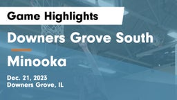 Downers Grove South  vs Minooka  Game Highlights - Dec. 21, 2023
