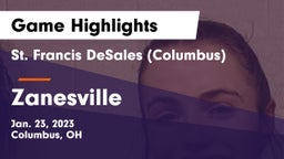 St. Francis DeSales  (Columbus) vs Zanesville  Game Highlights - Jan. 23, 2023