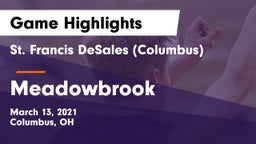 St. Francis DeSales  (Columbus) vs Meadowbrook  Game Highlights - March 13, 2021