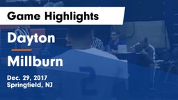 Dayton  vs Millburn Game Highlights - Dec. 29, 2017