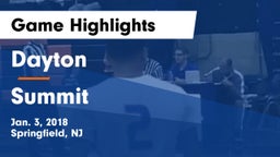 Dayton  vs Summit  Game Highlights - Jan. 3, 2018