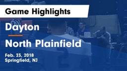 Dayton  vs North Plainfield  Game Highlights - Feb. 23, 2018