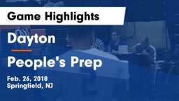 Dayton  vs People's Prep Game Highlights - Feb. 26, 2018