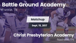 Matchup: Battle Ground vs. Christ Presbyterian Academy 2017