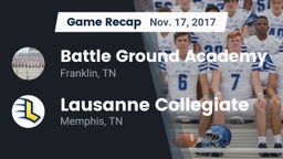Recap: Battle Ground Academy  vs. Lausanne Collegiate  2017