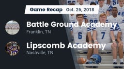 Recap: Battle Ground Academy  vs. Lipscomb Academy 2018