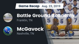 Recap: Battle Ground Academy  vs. McGavock  2019