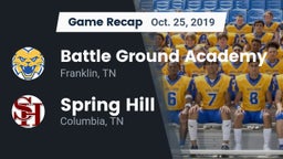 Recap: Battle Ground Academy  vs. Spring Hill  2019