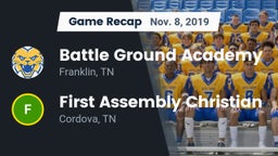 Recap: Battle Ground Academy  vs. First Assembly Christian  2019
