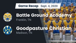 Recap: Battle Ground Academy  vs. Goodpasture Christian  2020