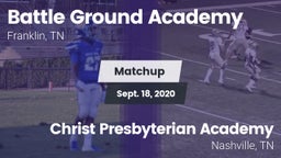 Matchup: Battle Ground vs. Christ Presbyterian Academy 2020