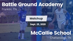 Matchup: Battle Ground vs. McCallie School 2020