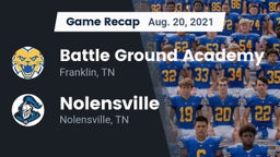 Recap: Battle Ground Academy  vs. Nolensville  2021