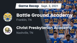 Recap: Battle Ground Academy  vs. Christ Presbyterian Academy 2021