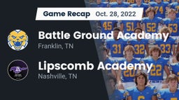 Recap: Battle Ground Academy  vs. Lipscomb Academy 2022