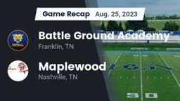 Recap: Battle Ground Academy  vs. Maplewood  2023