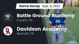 Recap: Battle Ground Academy  vs. Davidson Academy  2023