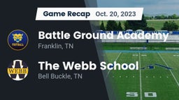 Recap: Battle Ground Academy  vs. The Webb School 2023