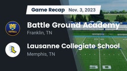 Recap: Battle Ground Academy  vs. Lausanne Collegiate School 2023