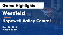 Westfield  vs Hopewell Valley Central  Game Highlights - Dec. 20, 2018