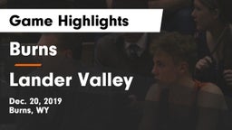 Burns  vs Lander Valley  Game Highlights - Dec. 20, 2019