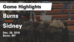 Burns  vs Sidney  Game Highlights - Dec. 28, 2018