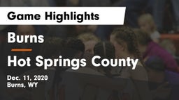 Burns  vs Hot Springs County  Game Highlights - Dec. 11, 2020