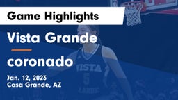 Vista Grande  vs coronado   Game Highlights - Jan. 12, 2023