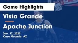 Vista Grande  vs Apache Junction  Game Highlights - Jan. 17, 2023