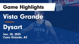 Vista Grande  vs Dysart  Game Highlights - Jan. 20, 2023