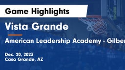 Vista Grande  vs American Leadership Academy - Gilbert  Game Highlights - Dec. 20, 2023