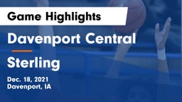 Davenport Central  vs Sterling  Game Highlights - Dec. 18, 2021