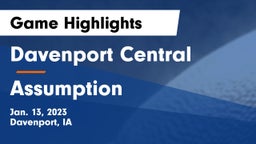 Davenport Central  vs Assumption  Game Highlights - Jan. 13, 2023