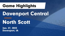 Davenport Central  vs North Scott  Game Highlights - Jan. 27, 2023
