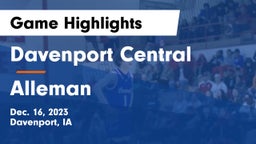 Davenport Central  vs Alleman  Game Highlights - Dec. 16, 2023