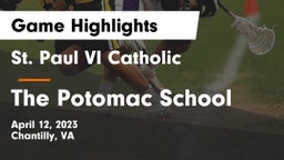 St. Paul VI Catholic  vs The Potomac School Game Highlights - April 12, 2023