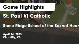 St. Paul VI Catholic  vs Stone Ridge School of the Sacred Heart Game Highlights - April 14, 2023