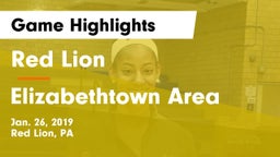 Red Lion  vs Elizabethtown Area  Game Highlights - Jan. 26, 2019