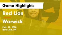 Red Lion  vs Warwick  Game Highlights - Feb. 17, 2020