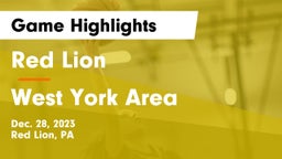 Red Lion  vs West York Area  Game Highlights - Dec. 28, 2023