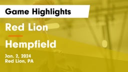 Red Lion  vs Hempfield  Game Highlights - Jan. 2, 2024