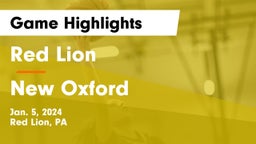Red Lion  vs New Oxford  Game Highlights - Jan. 5, 2024