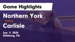 Northern York  vs Carlisle  Game Highlights - Jan. 9, 2020