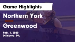 Northern York  vs Greenwood  Game Highlights - Feb. 1, 2020